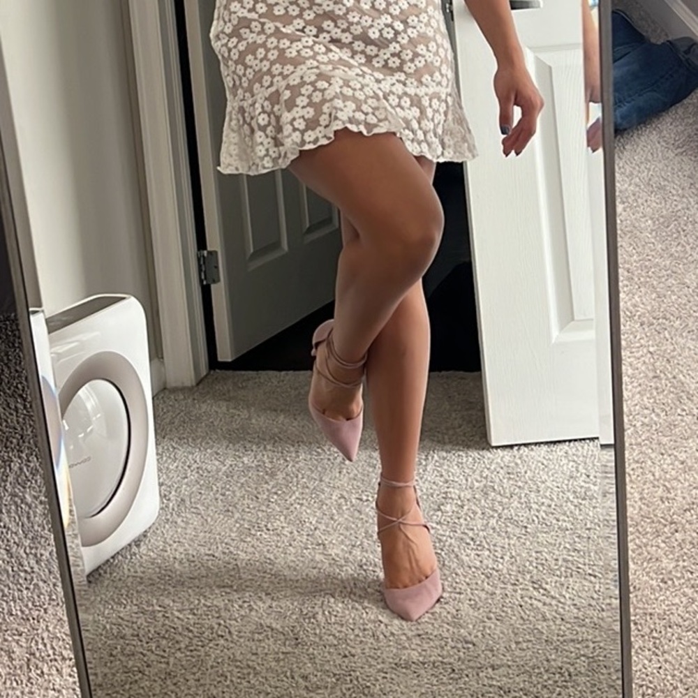 Dusty Rose Suede Heels
